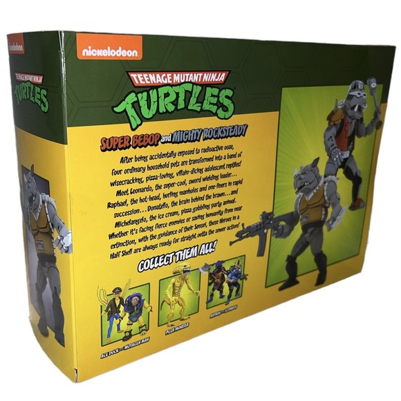 NECA TMNT Super Bebop and Mighty Rocksteady 7" Scale Action Figures Brand New - Picture 7 of 10